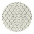 thumbnail image 3 of Unique Loom Trellis Shag Collection Area Rug - Ruby (7' 10" Round Ivory/Gray), 3 of 11