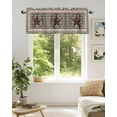 thumbnail image 6 of Country Country Star Curtain Valances,Retro Black Plaid Retro Linen Small Window Treatment for Kitchen Living Room Bathroom,42" x 18", 6 of 7