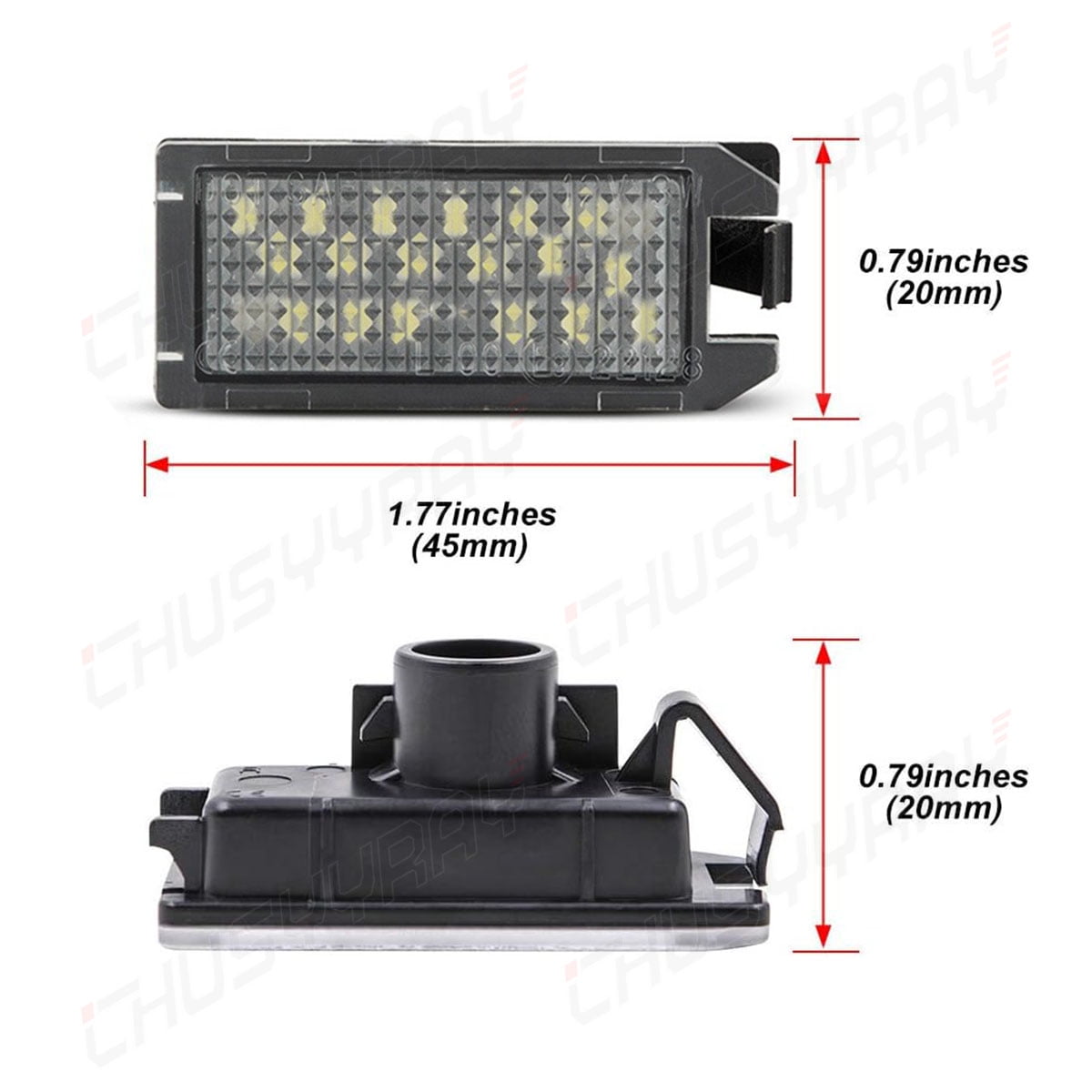 LED License Plate Light Tag Lamp Assembly For Jeep Patriot 2014-2017 Plug and Play 2Pcs