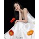 thumbnail image 3 of MODX-vestidos de novia coreanos de satén suave, sin tirantes vestido de novia, longitud hasta el suelo, corsé, espalda lisa, 3 of 5