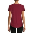 thumbnail image 3 of No Boundaries Juniors Brushed V-Neck T-Shirt with Short Sleeves, 2-Pack, Sizes XS-XXXL, 3 of 5