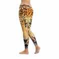 thumbnail image 2 of SUNENAT Fashion Angry Leopard Funny Animal Stretchy Capri Leggings Skinny Yoga Pants XS, 2 of 4