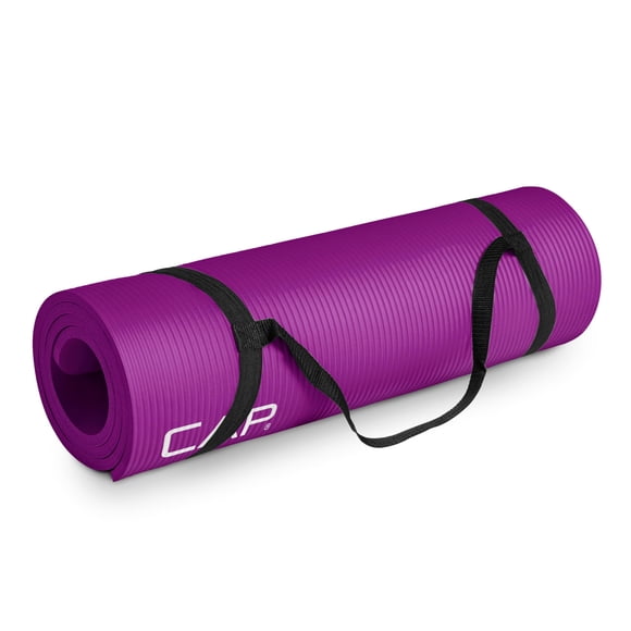 Esterilla de yoga CAP Barbell de alta densidad, 68 x 24 cm, 12 mm, color vino