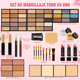thumbnail image 2 of Set de Maquillaje Completo para Mujer - Estuche con Paleta de Sombras, Colorete, Polvo de Cejas Xtellar negro, 2 of 3