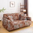 thumbnail image 3 of Funda de sofá elástica con estampado Universal, cubierta protectora de muebles de poliéster con funda de almohada, Loveseat, 1 unidad, 3 of 5