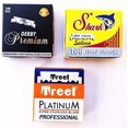 thumbnail image 1 of wqlpp-Derby-Shark-Treet 300 Quality Single Edge Razor Blades Sampler (3 different brands), 1 of 4
