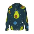 thumbnail image 3 of Gaeub Avocado in Space Men's and Women's UPF 50+ Long-Sleeved Sun Protection Clothing, Fishing Shirt Long Sleeve Zip - X-Large, 3 of 9