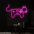 thumbnail image 3 of Glowneon Cat Game Neon Signs, Gaming Room Wall Art With Led Light, 3 of 5