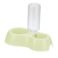 thumbnail image 1 of 2 En 1: Comederos Dobles Para Gatos Y Perros, Botella Automática Para Beber, Plato Para Comer, Juego De Comederos Y Bebederos Para Conejos Y Gatitos, Azul, Gris Y Verde., 1 of 3