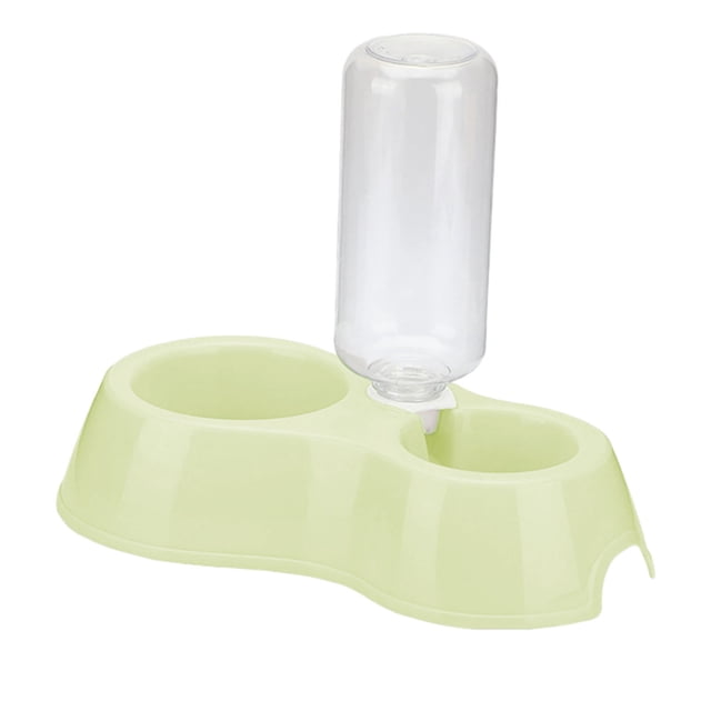 2 En 1: Comederos Dobles Para Gatos Y Perros, Botella Automática Para Beber, Plato Para Comer, Juego De Comederos Y Bebederos Para Conejos Y Gatitos, Azul, Gris Y Verde.