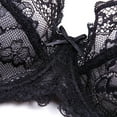 thumbnail image 5 of Varsbaby Women Ultra-Thin Unlined Lace Bra Sexy See Through Underwire Bra, 5 of 5