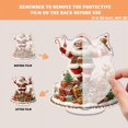 thumbnail image 3 of Rotating acrylic ornament featuring a bespectacled Santa on a gift pile with candy canes and squirrels in vibrant surrealist details and warm colors, 3 of 8