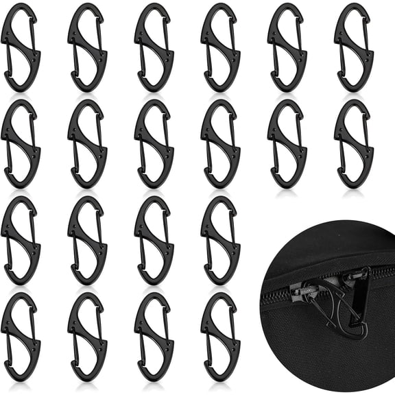 Millasky Zipper Lock Anti Theft Combination Locks for Camping, 20-Count, Black