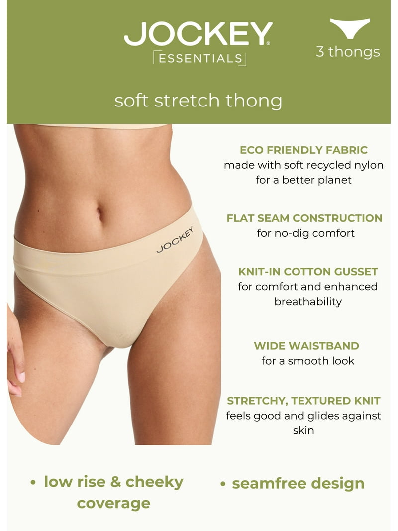 Tilley Women's Organic Cotton Thong 2-Pack - Soft, Breathable, No-Show Underwear