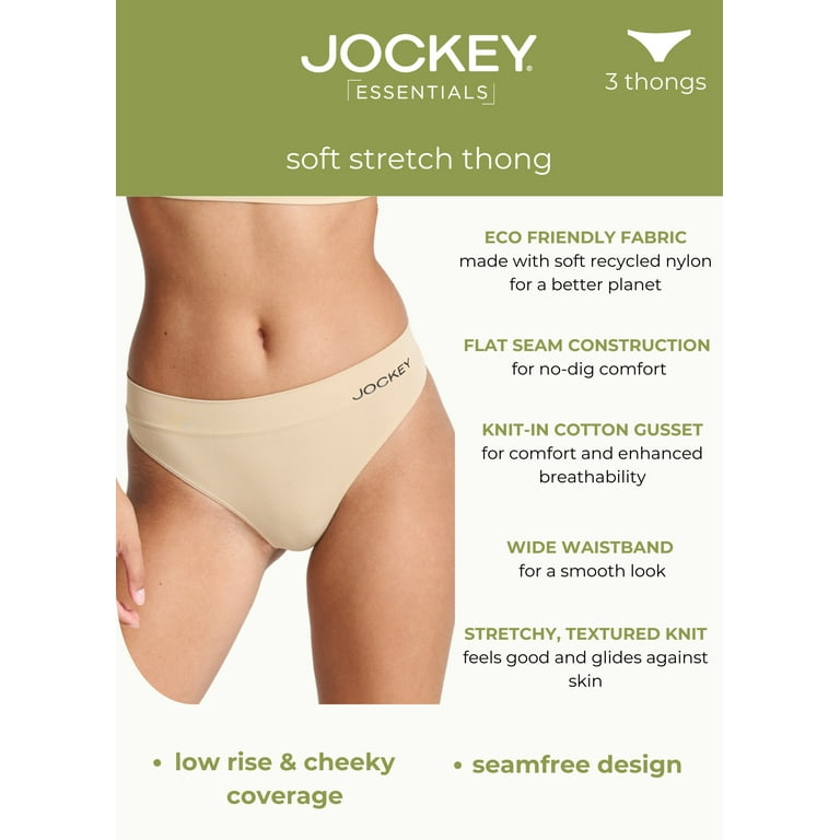 Jockey Essentials Women's Seamfree Hipster Panties, 3-Pack, Sizes S-XXXL