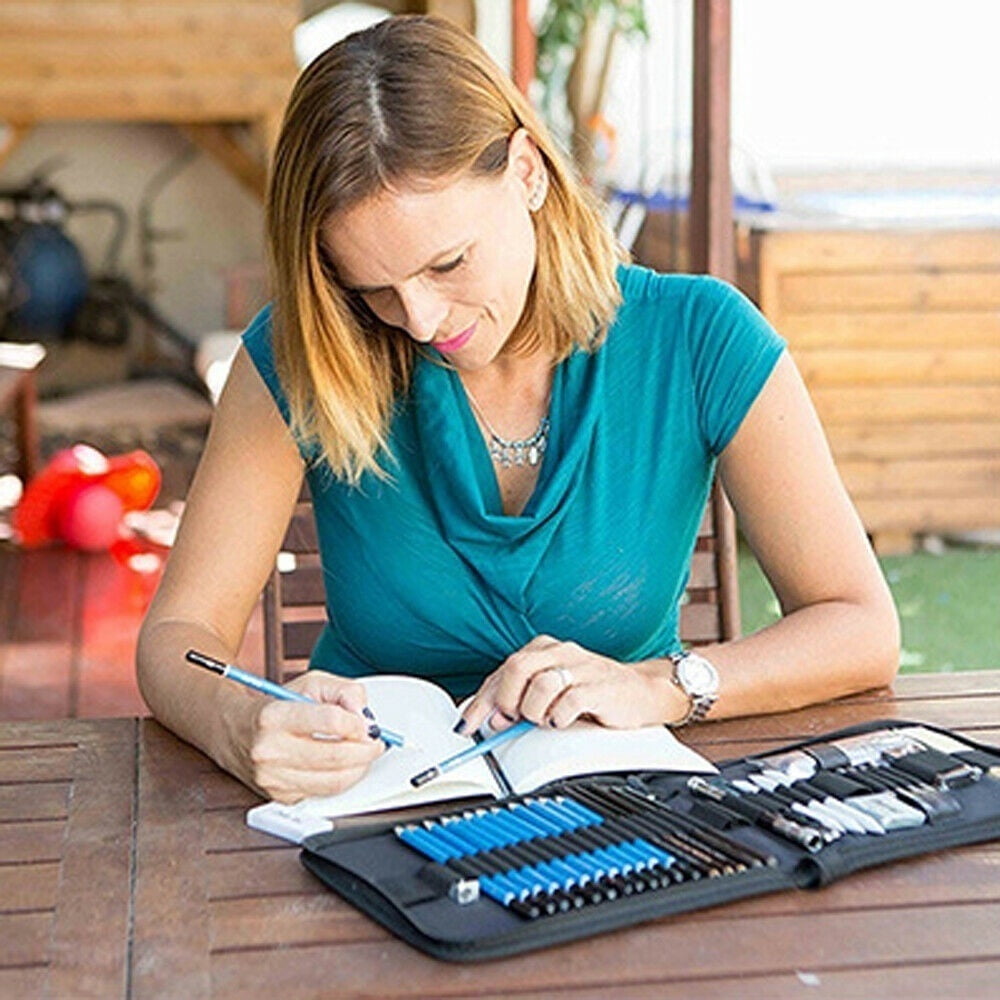 Vensio -Professional 35pcs Sketching and Drawing Pencils Set with A5 Sketchbook, Complete Artist Pencil Kit with Graphite and Charcoal, Art Supplies for Beginners