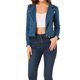 thumbnail image 1 of CHAQUETA DE MOTO PARA MUJER INSPIRADA EN CHIC, SUEDE FALSO, COLOR SÓLIDO, CHAQUETA CON CREMALLERA ASIMÉTRICA, TAMAÑO S, AZUL REAL, 1 of 6