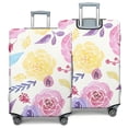 thumbnail image 2 of Stretch Luggage Cover L(25-28in)– Elastic Travel Suitcase Protector with Handle Openings & Bottom Closure, Washable Polyester Spandex Suitcases Cover, Floral Flowers Print, 2 of 5