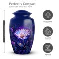 thumbnail image 2 of MUKTIVE Daisy Urns for Adult Ashes Men - Blue Large Urns for Human Ashes Adult Male - Purple Decorative Urn for Mother - 10 Inch Cremation Urn for Female, 2 of 7