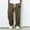 Brown, variant on Men's Waffle Knit Straight Leg Pants, Relaxed Fit Drawstring Casual Trousers, Breathable Soft Everyday Pants, Solid Color Loungewear, 10 Colors, Sizes S-XXXXL