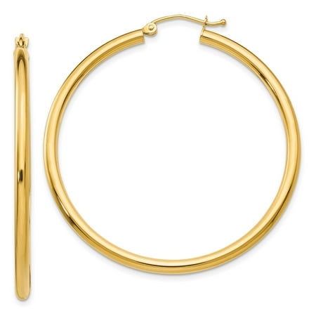 14k Yellow Gold Hoop Earrings for Women Polished Minimalist Round Design Classic Lightweight Style Real Fine Jewelry for Everyday and Elegant Wear 14k Yellow Gold Hoop Earrings for Women Polished Minimalist Round Design Classic Lightweight Style Real Fine Jewelry for Everyday and Elegant Wear