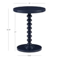thumbnail image 3 of Powell Pesaro Round Pedestal Indoor Accent Side Table, 22.25" Tall, Navy Blue, 3 of 5