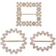 thumbnail image 1 of BRIGHTFUFU 3 piezas de hebillas anudadas de alta calidad con diamantes de imitación para ropa, para camisetas, vestidos, novias y damas de honor., 1 of 1