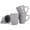 Blue Grey, variant on Elanze Designs Dimpled Silver Grey 12 ounce Glossy Ceramic Mugs Matching Set of 4