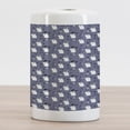 thumbnail image 2 of Polar Bear Ceramic Toothbrush Holder, Bears with Mountains Foliage and Trees Cartoonish Illustration, Decorative Versatile Countertop for Bathroom, 4.5" X 2.7", Ceil Blue White, 2 of 4