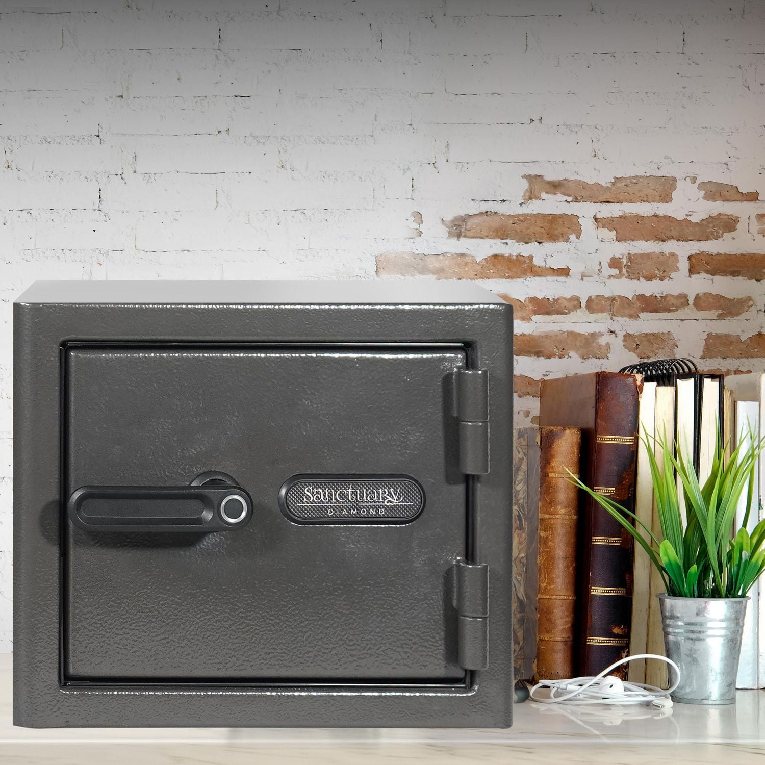 Sports Afield Diamond Series: 11.5" Tall Home Safe & Office Safe With Biometric Lock & Triple Seal Protection [0.75 Cu. Ft.] - SA-DIA1-BIO