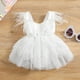 thumbnail image 5 of Gibobby Pañalero de algodón de malla de encaje de plumas sin mangas para niñas pequeñas, ropa de moda para niños(Blanco, 6-9 Meses), 5 of 5