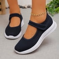 thumbnail image 6 of Womens Navy Mary Jane Shoes - Breathable Mesh Slip-On Cushioned Walking Shoes with Adjustable Strap for All-Day Comfort,Size 6, 6 of 9