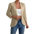 thumbnail image 2 of Womens Cardigan Plus Size, Women's Solid Eyelet Smocked 3/4 Sleeve Hollow Casual Loose Cardigan Tops, 2 of 9