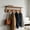 Brown, variant on Wall Mounted Timber Coat Rack with Shelf, 4 Hook Entryway Organizer, Circulate Hat and Drying Sheet Hanger for Hallway, Bathroom, and Bedroom