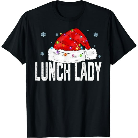 Lunch Lady Claus Christmas Women Family Matching Group Xmas T-Shirt