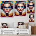 thumbnail image 4 of Designart Colorful Sensual Woman In Fur Coat I Canvas Wall Art, 4 of 5
