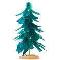 thumbnail image 1 of 12inch Feather Christmas Tree Tabletop Christmas Tree with Led Light Artificial Mini Xmas Tree for Holiday Season Decorations - Blue, 1 of 7