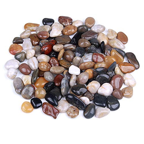Rocks for Succulent Plants or Bonsai Garden, 3lb Bulk Bag – 1 inch 20-30mm Mixed Color Decorative Gravel Pebbles for Plants