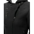thumbnail image 4 of Doublju Women's Women's Fleece Casual Zip-Up High Neck Hoodie Jacket, 4 of 4