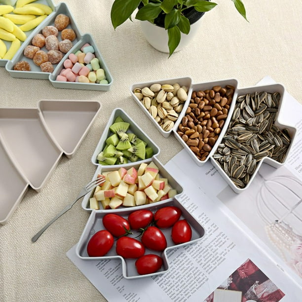 Plato para Aperitivos de Frutas, Contenedor Multifuncional para Almacenamiento En Seco, Fácil de Limpiar, Material de Poliestireno Ecológico, Diseño Compacto, Organizador de Cocina, Tamaño 2