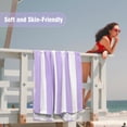 thumbnail image 4 of Toalla HENBAY grande de microfibra de 90 x 180 cm, color morado, 4 of 6
