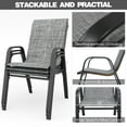 thumbnail image 5 of CHINNLUU Patio Dining Chairs Set of 4 Outdoor Stackable Dining Chairs for All Weather 330lbs Capacity Heavy Duty Metal Frame Patio Furniture for Backyard Garden Poolside (Gray), 5 of 9