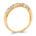 thumbnail image 3 of Wellingsale Ladies Solid 14k Yellow Gold Polished Round 4 Prong CZ Cubic Zirconia Engagement Ring + Wedding Band Bridal Set with Sidestones - Size 8, 3 of 5