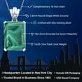 thumbnail image 3 of Gem Stone King 925 Sterling Silver Green Malachite Pendant Necklace for Women (18.05 Ct Emerald Cut18X13MM, with 18 inch Chain), 3 of 6