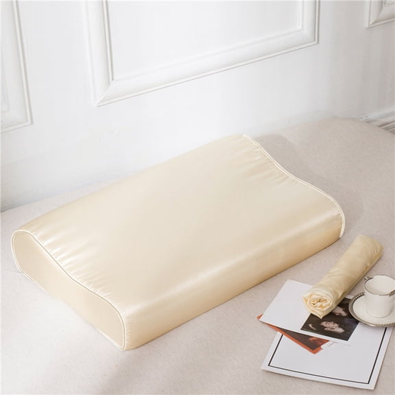 Satin Silk Pillowcase for Hair and Skin | Zipper Closure Neck Guard Pillowcase | 60x40cm (23.62x15.74in) | Soft, Breathable & Cool for Sleeping | 1 Piece