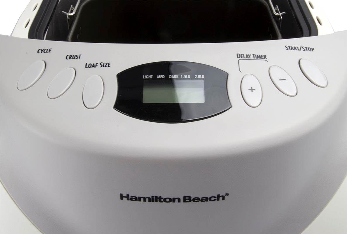  Hamilton Beach Digital Electric Bread Maker Machine Artisan and  Gluten-Free, 2 lbs Capacity, 14 Settings, Black and Stainless Steel  (29985): Home & Kitchen
