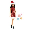 thumbnail image 4 of Barbie Santa Doll Brunette Brown Hair, 4 of 6