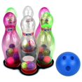 VT See Through Light Up Children's Toy Bowling Playset w/ 6 Pins