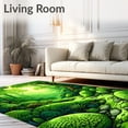 thumbnail image 2 of ODIKA 3'x5' Machine Washable Non-Slip Area Rug, Whimsical Moss Forest Green Decorative High Traffic Rug, Green, 94465, 2 of 7