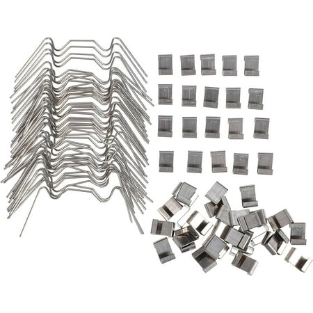 

ZAGHNRENJ Greenhouse Glazing Clip 100Pcs Stainless Steel Clips Green House Accessory Shade Clips W Type Greenhouse Accessories ACH-475